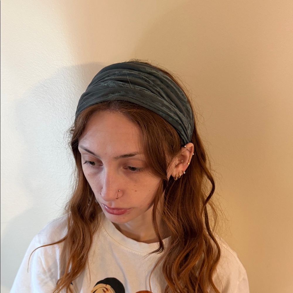 Urban Outfitters Green Patterned Headband
